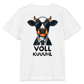 Voll Kuuuhl – Coole Kuh im Anzug mit Sonnenbrille - Stanley/Stella Kinder T-Shirt MINI CREATOR  - Weiß - Vorne - Maike (125cm)