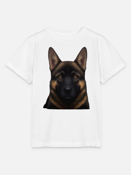 Schäferhund Kopfporträt - Stanley/Stella Kinder T-Shirt MINI CREATOR - Weiß