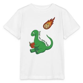 Nur noch ein Buch Dinosaurier - Stanley/Stella Kinder T-Shirt MINI CREATOR  - Weiß - Vorne - Maike (125cm)