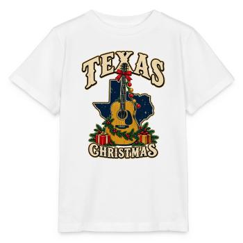 Texas Christmas Gitarre - Stanley/Stella Kinder T-Shirt MINI CREATOR  - Weiß - Vorne - Maike (125cm)