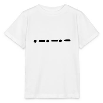 Linie punkte punkt formen form - Stanley/Stella Kinder T-Shirt MINI CREATOR  - Weiß - Vorne - Maike (125cm)
