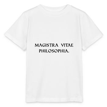 the philosophy is the teacher black - Stanley/Stella MINI CREATOR Kids’ T-Shirt - white - Front - Maike (125cm)