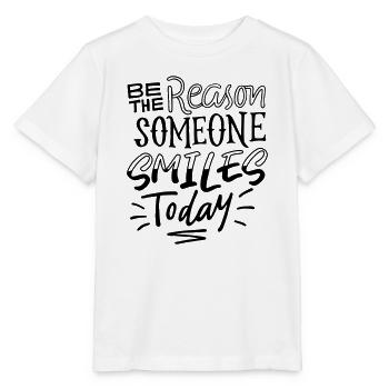 Be The Reason Someone Smiles Today - Stanley/Stella MINI CREATOR Kids’ T-Shirt - white - Front - Maike (125cm)