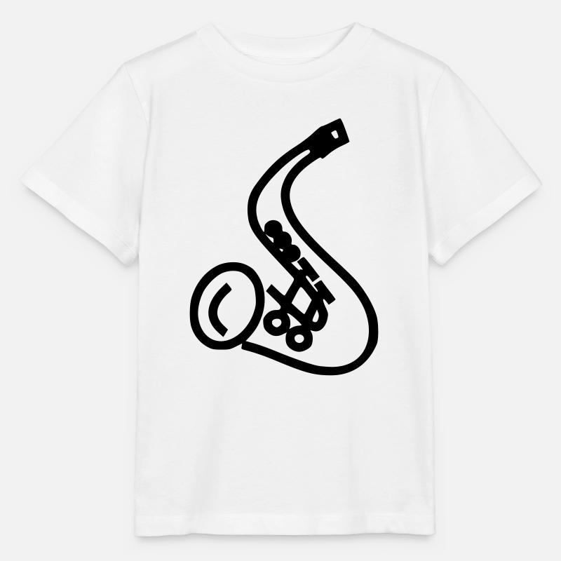 saxophon - Stanley/Stella Kinder T-Shirt MINI CREATOR - Weiß