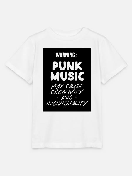 Punk Music May Cause Creativity and Individuality - Stanley/Stella Kinder T-Shirt MINI CREATOR - Weiß