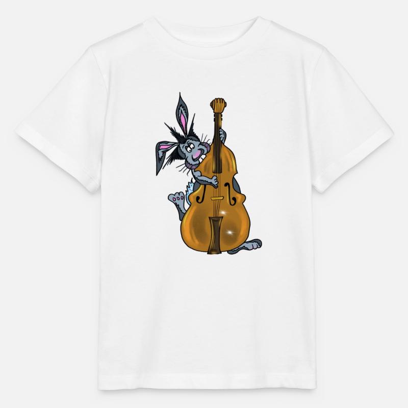 Hase Kontrabass - Stanley/Stella Kinder T-Shirt MINI CREATOR  - Weiß