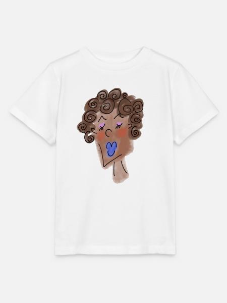 Frauengesicht - Stanley/Stella Kinder T-Shirt MINI CREATOR - Weiß