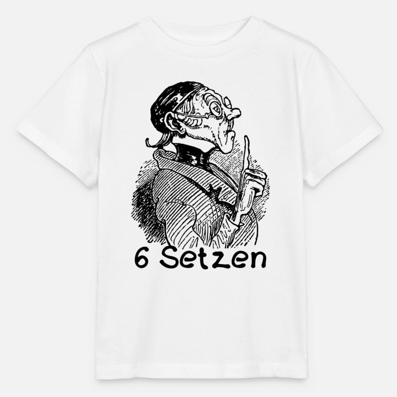 6 Setzen Max und Moritz Busch Lehrer Lämpel - Stanley/Stella Kinder T-Shirt MINI CREATOR  - Weiß
