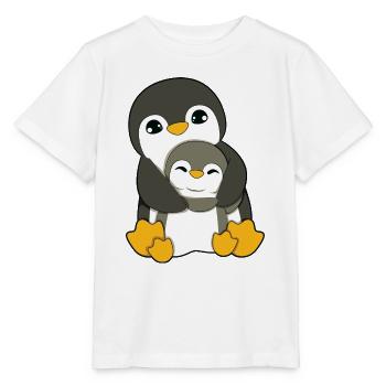 Câlin de pingouin - T-shirt bio MINI CREATOR Stanley/Stella Enfant - blanc - Devant - Maike (125cm)