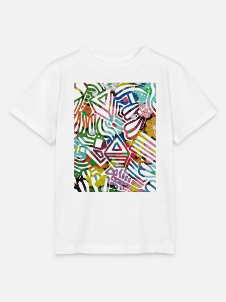 Geometrischer Druck - Stanley/Stella Kinder T-Shirt MINI CREATOR - Weiß
