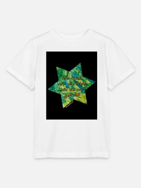 Die Welt gefällt - Stern - Stanley/Stella Kinder T-Shirt MINI CREATOR - Weiß