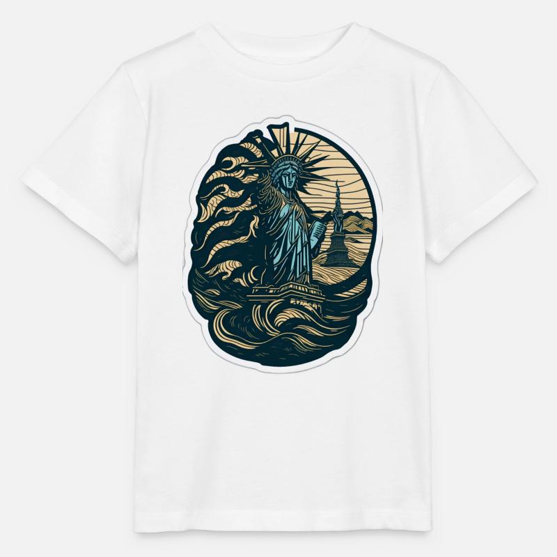 Transcendent Wave: Liberty Dance - Stanley/Stella Kinder T-Shirt MINI CREATOR  - Weiß