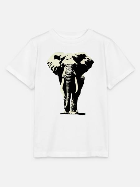 Elefant - Stanley/Stella Kinder T-Shirt MINI CREATOR  - Weiß