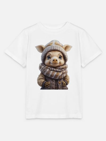 Niedliches Wintertier - Stanley/Stella Kinder T-Shirt MINI CREATOR - Weiß
