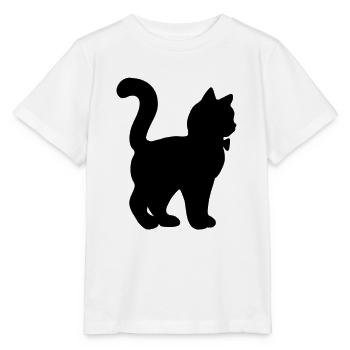 Chat gentleman - T-shirt bio MINI CREATOR Stanley/Stella Enfant - blanc - Devant - Maike (125cm)