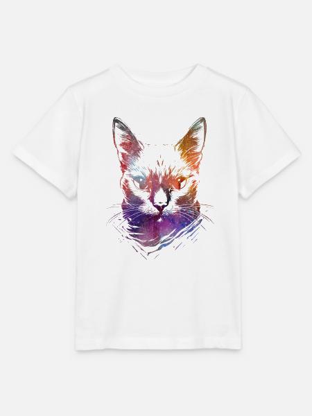 Bunte Katzen - Stanley/Stella Kinder T-Shirt MINI CREATOR - Weiß