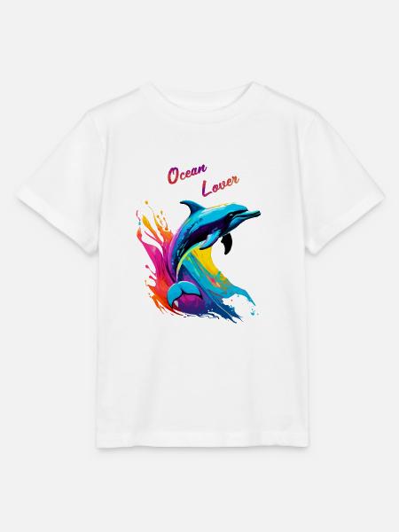 Liebhaber des Ozeans. Delfin - Stanley/Stella Kinder T-Shirt MINI CREATOR  - Weiß