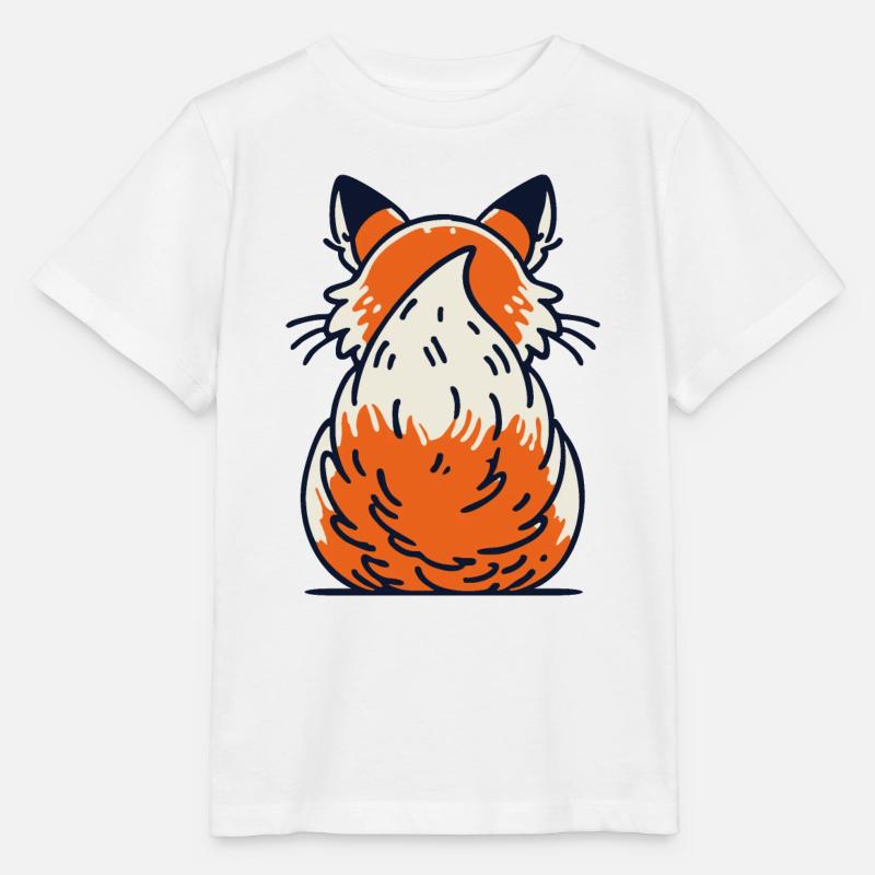 Queue touffue, queue de renard - T-shirt bio MINI CREATOR Stanley/Stella Enfant - blanc