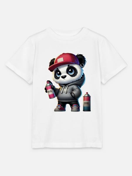 Panda Graffiti - Stanley/Stella Kinder T-Shirt MINI CREATOR - Weiß