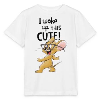 Tom et Jerry I Woke Up this Cute - T-shirt bio MINI CREATOR Stanley/Stella Enfant - blanc - Devant - Maike (125cm)