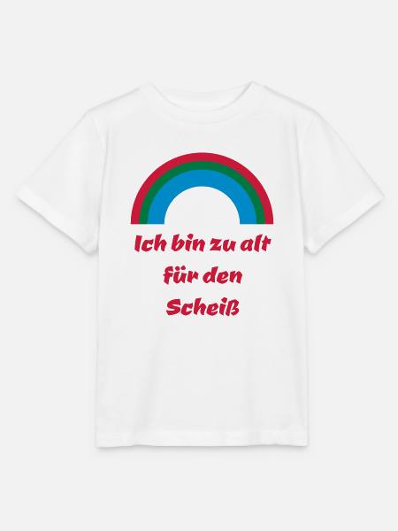 Regenbogen zu alt Motto scheiß witzig Geschenkidee - Stanley/Stella Kinder T-Shirt MINI CREATOR - Weiß