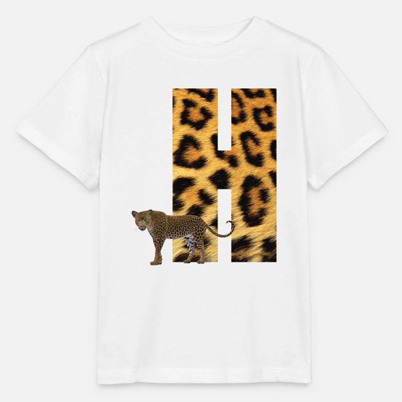leopard h - Stanley/Stella Kinder T-Shirt MINI CREATOR  - Weiß
