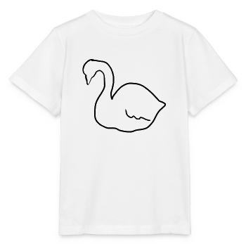 Cygne Cygne Animal symbole oiseau - T-shirt bio MINI CREATOR Stanley/Stella Enfant - blanc - Devant - Maike (125cm)