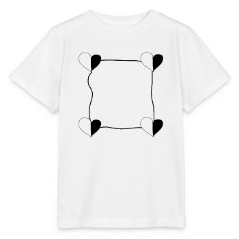 Four Hearts Frame - Stanley/Stella MINI CREATOR Kids’ T-Shirt - white - Front - Maike (125cm)