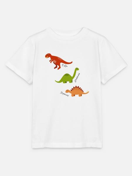 Drei Dinosaurier - Stanley/Stella Kinder T-Shirt MINI CREATOR - Weiß