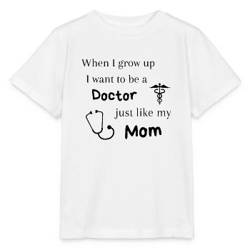 Je veux être médecin comme maman - T-shirt bio MINI CREATOR Stanley/Stella Enfant - blanc - Devant - Maike (125cm)