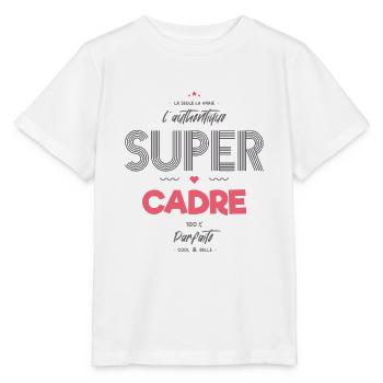 L authentique super cadre - T-shirt bio MINI CREATOR Stanley/Stella Enfant - blanc - Devant - Maike (125cm)