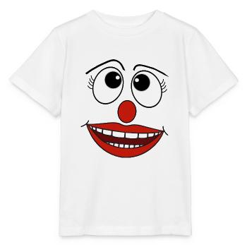 Clown Laughing Face Carnival Carnival Costume - Stanley/Stella MINI CREATOR Kids’ T-Shirt - white - Front - Maike (125cm)