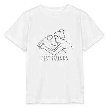 Best Friends Vierbeiner Wauwau Rüde Hundebesitzer - Stanley/Stella Kinder T-Shirt MINI CREATOR  - Weiß - Vorne - Maike (125cm)