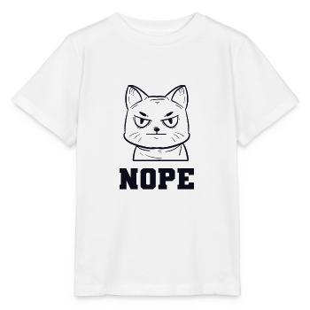 Nope Miezekatze Kätzchen Hauskatze - Stanley/Stella Kinder T-Shirt MINI CREATOR  - Weiß - Vorne - Maike (125cm)