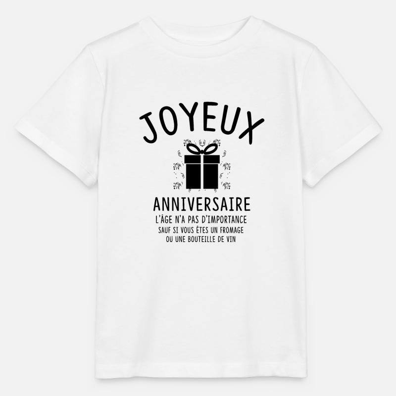 JOYEUX ANNIVERSAIRE - T-shirt bio MINI CREATOR Stanley/Stella Enfant - blanc