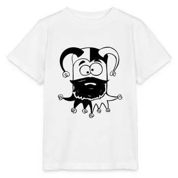 Jester squinting cube - Stanley/Stella MINI CREATOR Kids’ T-Shirt - white - Front - Maike (125cm)
