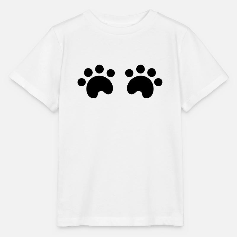 Dog paws - Stanley/Stella MINI CREATOR Kids’ T-Shirt - white