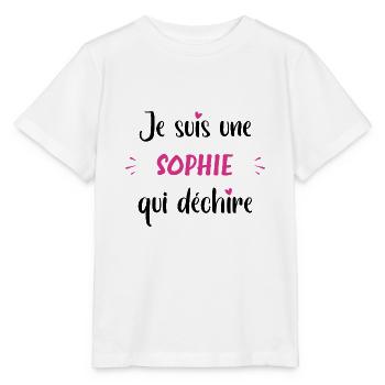 Je suis une sophie qui déchire - T-shirt bio MINI CREATOR Stanley/Stella Enfant - blanc - Devant - Maike (125cm)