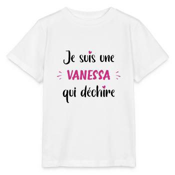 Je suis une vanessa qui déchire - T-shirt bio MINI CREATOR Stanley/Stella Enfant - blanc - Devant - Maike (125cm)