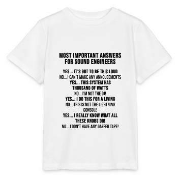 Sound engineer mixer sound system gift - Stanley/Stella MINI CREATOR Kids’ T-Shirt - white - Front - Maike (125cm)