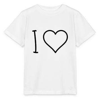 I Love - Stanley/Stella Kinder T-Shirt MINI CREATOR  - Weiß - Vorne - Maike (125cm)