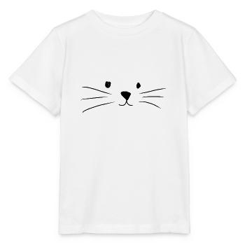 Katze Tier Nase Symbol - Stanley/Stella Kinder T-Shirt MINI CREATOR  - Weiß - Vorne - Maike (125cm)