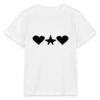 Shapes Shape Hearts Heart Star - Stanley/Stella MINI CREATOR Kids’ T-Shirt - white - Front - Maike (125cm)