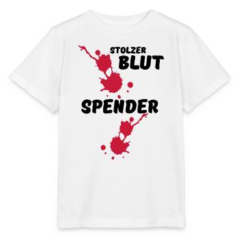 Stolzer Blutspender Blut Spende Geschenk Medizin - Stanley/Stella Kinder T-Shirt MINI CREATOR  - Weiß - Vorne - Maike (125cm)