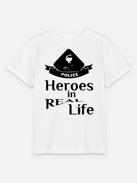 Heroes in Real Life (Polizei) Geschenk - Stanley/Stella Kinder T-Shirt MINI CREATOR  - Weiß