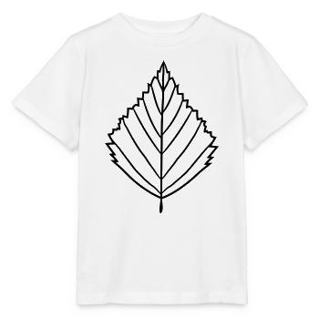 silhouette birch leaf tree plant shape clip art desig - Stanley/Stella MINI CREATOR Kids’ T-Shirt - white - Front - Maike (125cm)