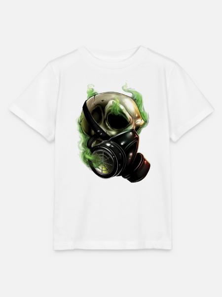 Gas skull - Stanley/Stella Kinder T-Shirt MINI CREATOR - Weiß