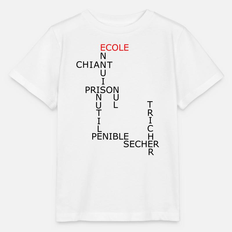 Mots fléchés - T-shirt bio MINI CREATOR Stanley/Stella Enfant - blanc