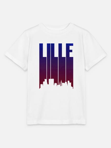 Lille Skyline Gradient - Stanley/Stella Kinder T-Shirt MINI CREATOR  - Weiß