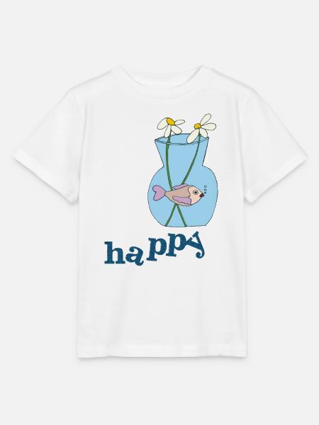 fisch im glas happy - Stanley/Stella Kinder T-Shirt MINI CREATOR - Weiß